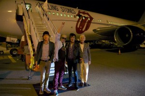 The Rolling Stones landing in Ausralia!  Source: TRS Facebook 